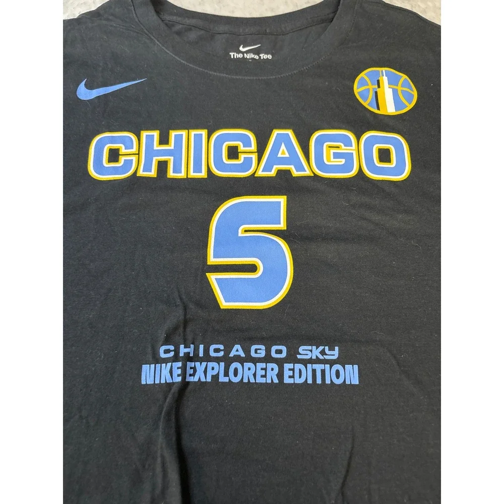 Nike Chicago Sky Angel Reese 5‎ Explorer Edition Black T-Shirt Mens XXL M11332